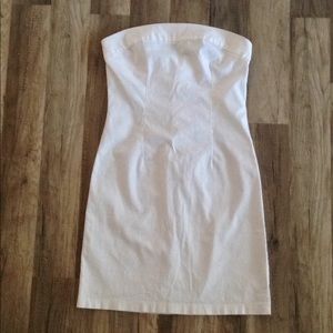 White tube top dress